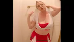 play Cheerleader Stepsister Catches Stepbrother Jerking Off and Fucks Him in the Bathroom - Creampie AMateur